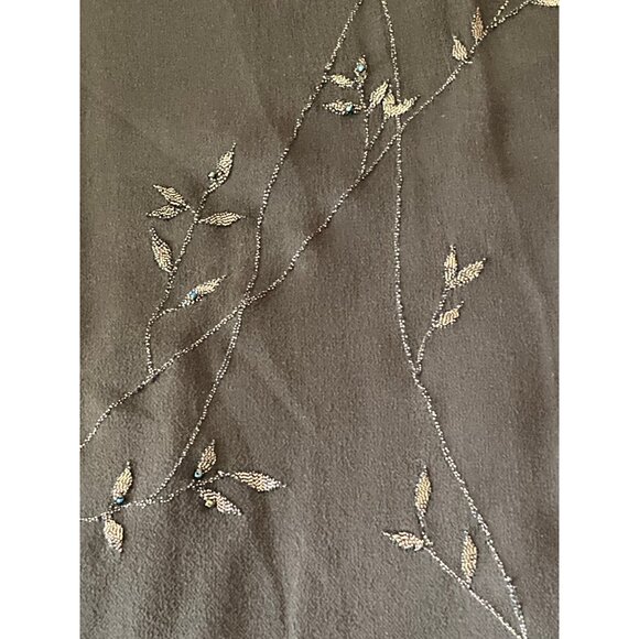 Jones New York Moss Dark Green Floral Blouse Tank Top Sleeveless Camisole 10 - Picture 4 of 13